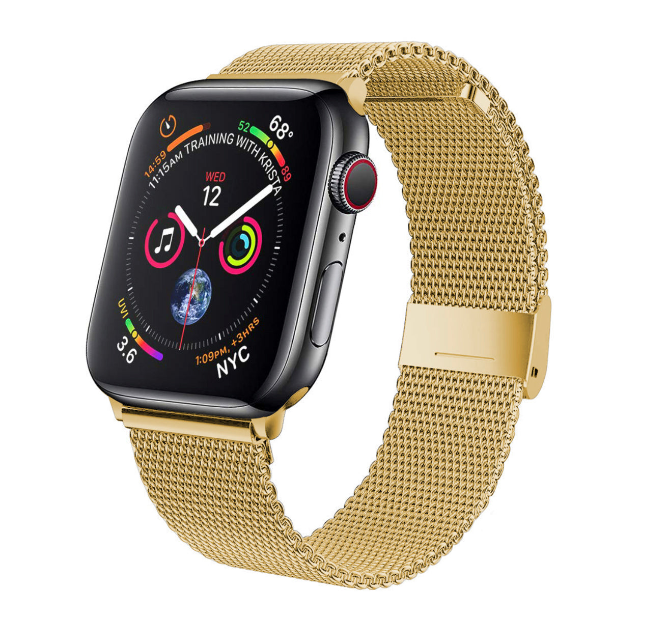 ★人気★【バンド単品】ベーシック ミラネーゼ ループバンド apple watch / basic milanese loop band -  38mm/40mm/41mm用 / ゴールド