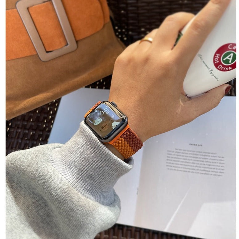 Apple Watch バンド 合皮 42 44 45mm レッド - レザーベルト