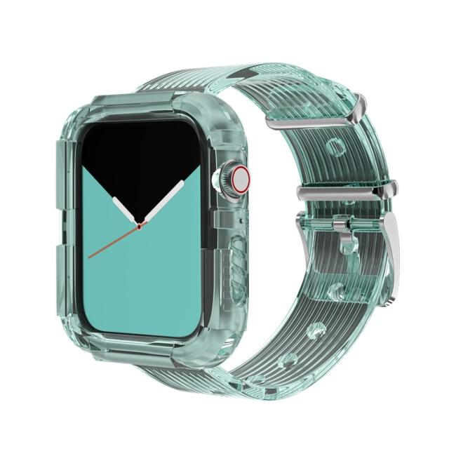 レインボー シリコン 透明 Apple Watch バンド